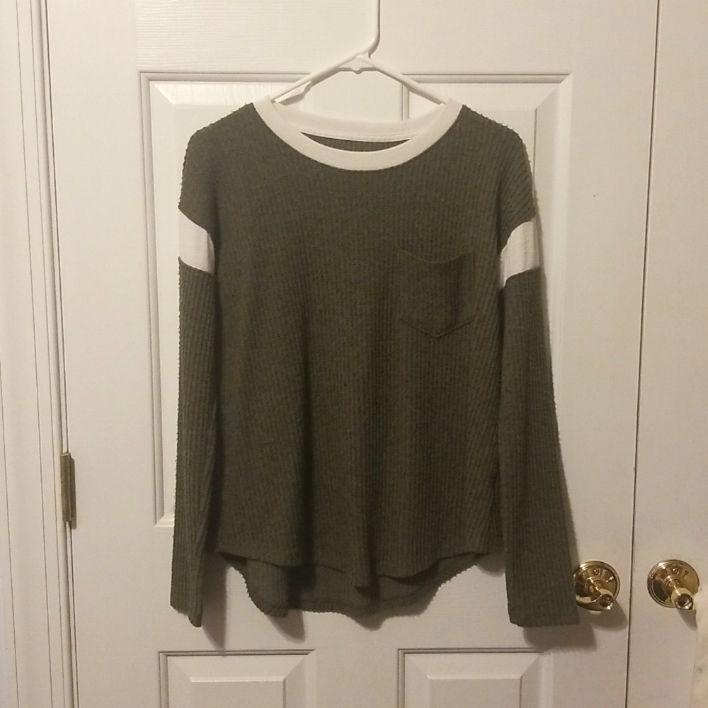 XS Green Ribbed Shirt